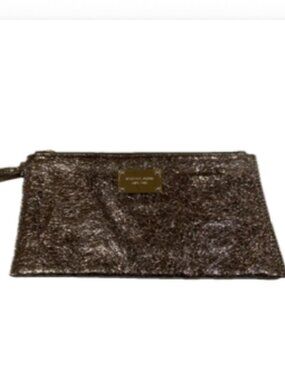 Michael Kors Clutch/Wristlet Silver Metallic